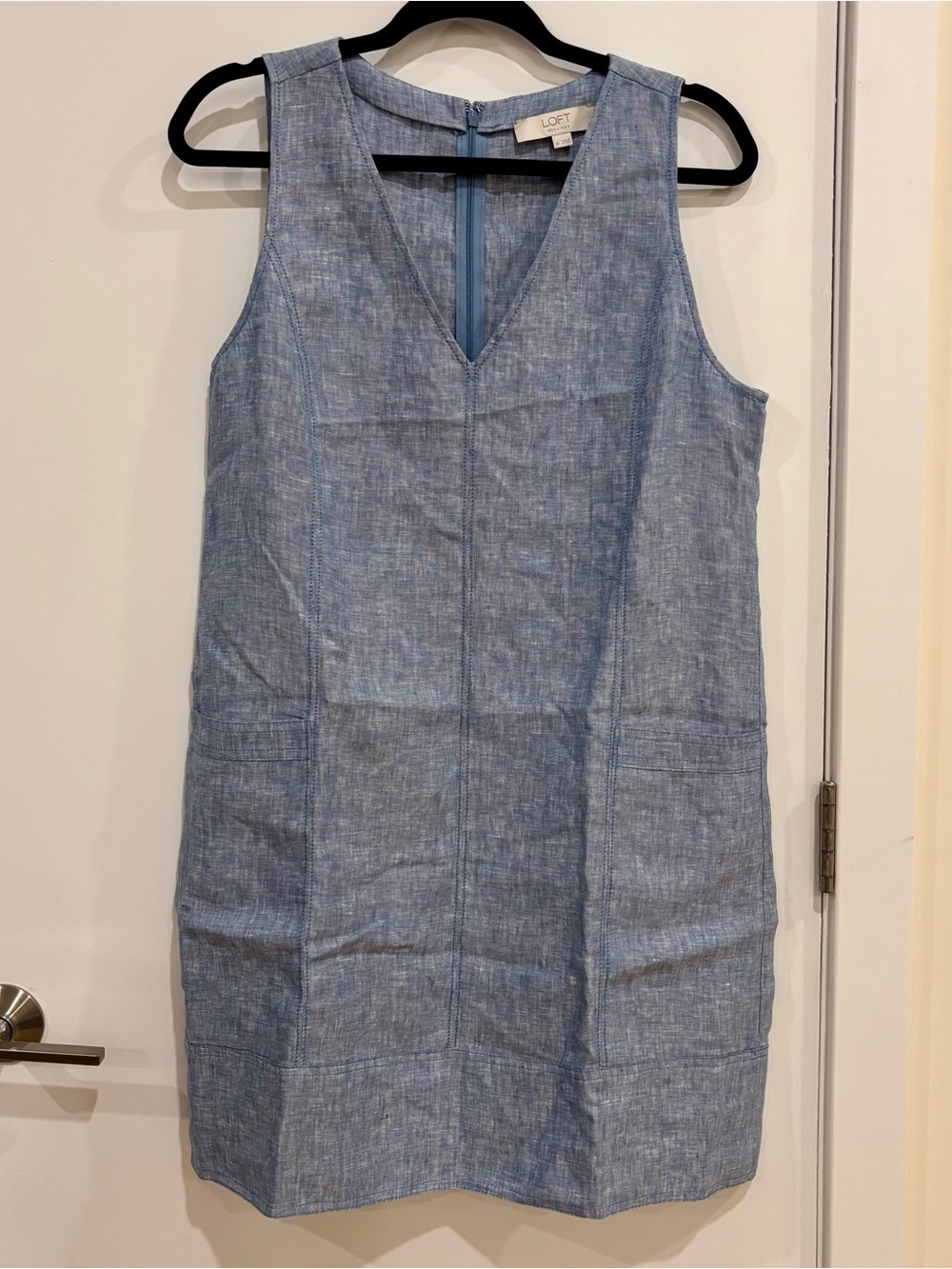 LOFT Light Blue Sleeveless Mini Dress